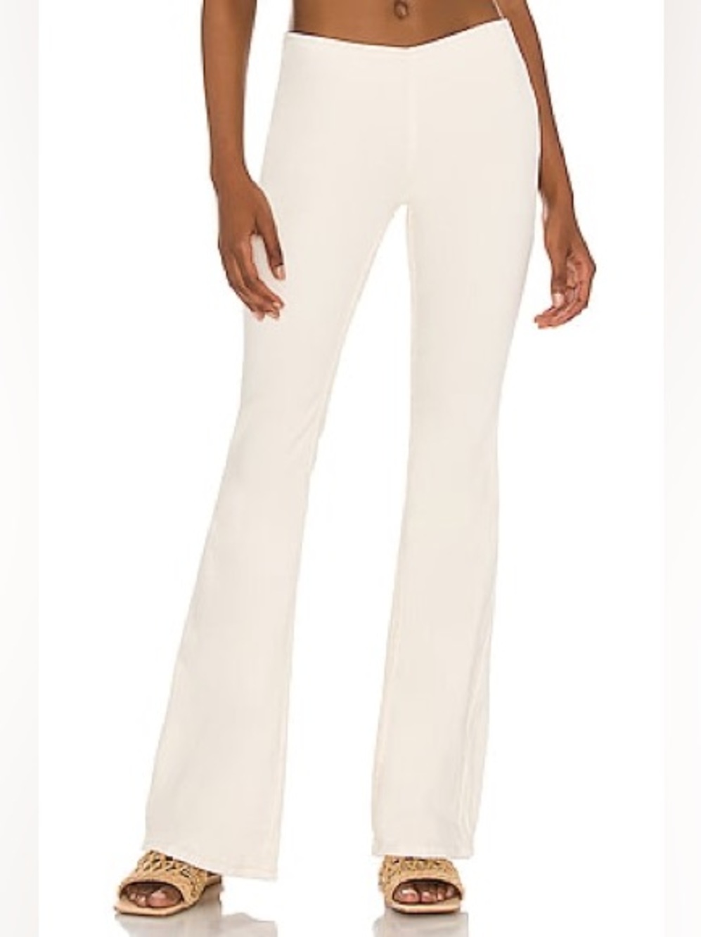 NWT Free People We the Free Penny Pull On Flare Pants Ivory White 32